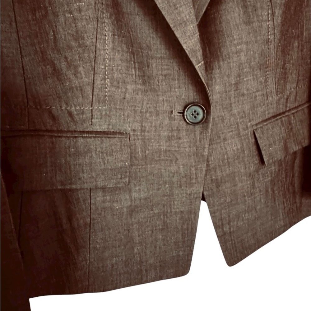 Loft Single-Button Blazer in Classic Chic Neutral Warm Brown Size 10 - Picture 7 of 15